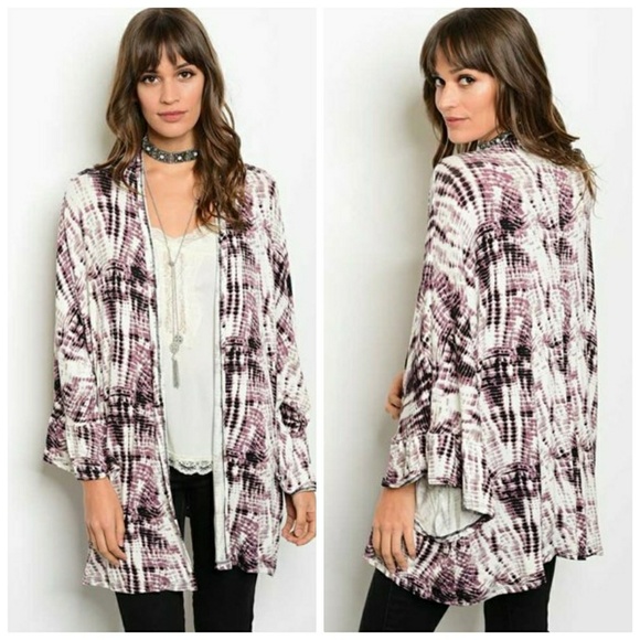 🆑Mauve Tie Dye Summer Cardigan - Picture 3 of 3